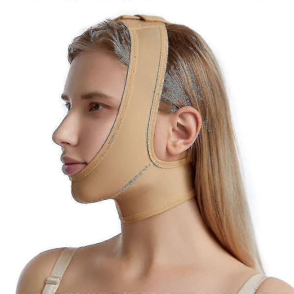 Compression Chin Strap for Facelift, Neck Lift, Post-Surgery Lift, Post-Liposuction Compression Garment - PP