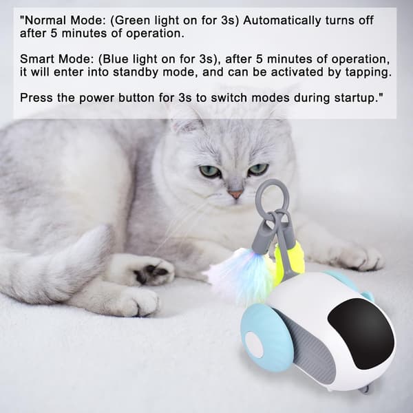 Smart Interactive Cat Toy Remote Control Cat Training Toys for Bored Indoor Electronic Cat Toys Blue