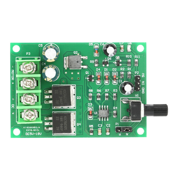 DC5-18V Høy effekt PWM DC motorhastighetsregulator motordriverkort