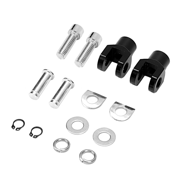 Svart Aluminium 29mm/1.1in Motorsykkel Fothvilere Skrue Mutter Sett Pedal Monterings Tilbehør