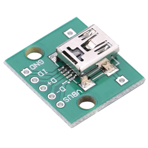 10 stk Mini USB til DIP Adapterkort 5P for 2.54mm PCB-kort DIY USB Strømforsyning