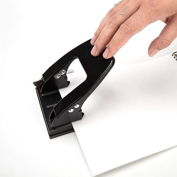 Black Robust Metal 2-Hole Punch with 25 Sheet Capacity 0.54