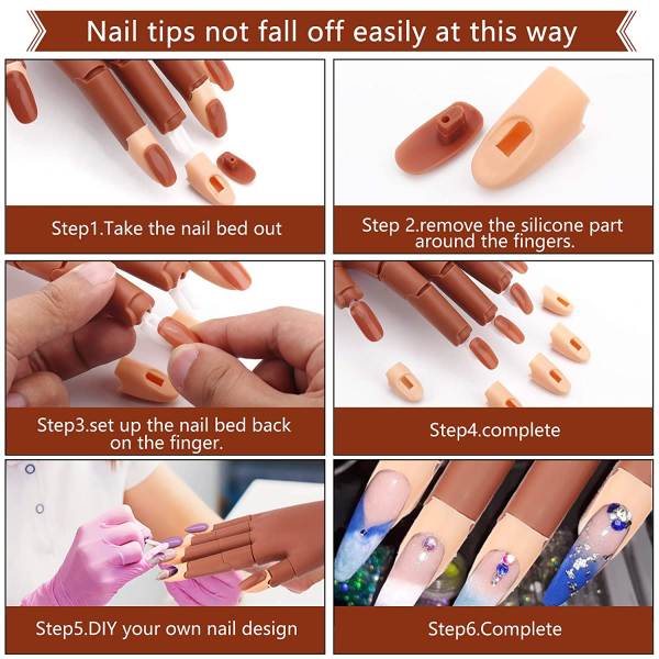 Nail Art Practice hand för naglar
