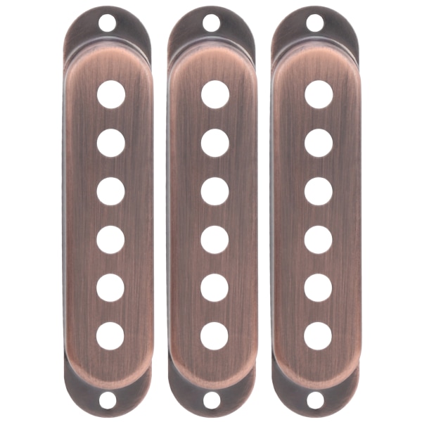3st Enkel Pickup Kåpa Mässing 48mm/50mm/52mm Musiktillbehör för ST SQ Elgitarr Kopparröd