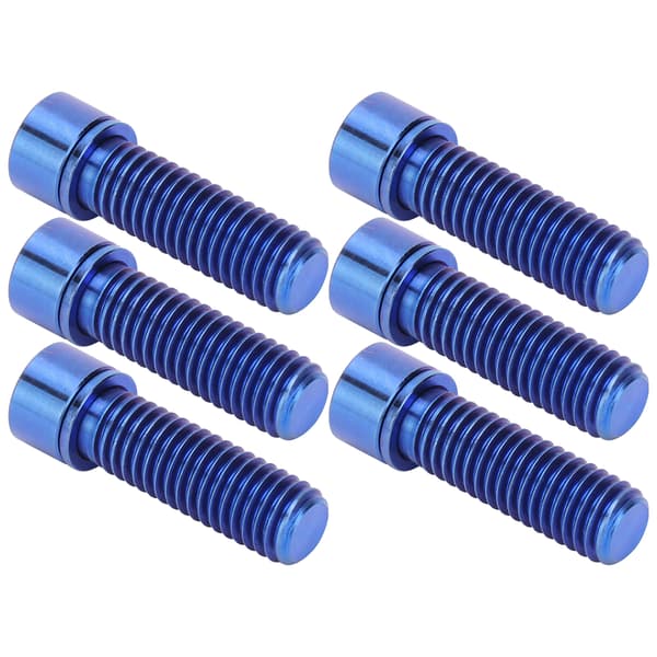 6 pcs M8x25mm Stem Screw Handlebar Bolt Titanium Alloy Bicycle Spare Part Accessory Blue
