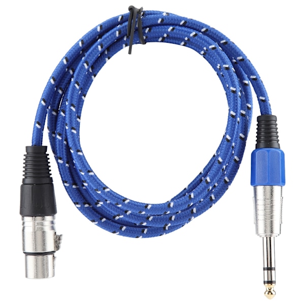 6,35 mm Skærmet Bil Audio Linje Modificeret Interconnect Kabel 1,8 m (Blå)