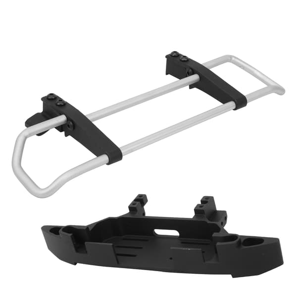 Metallisk frontfanger og base RC biltilbehørsdeler passer til TRX4 / TRX6 1/10 RC Crawler (sølv)