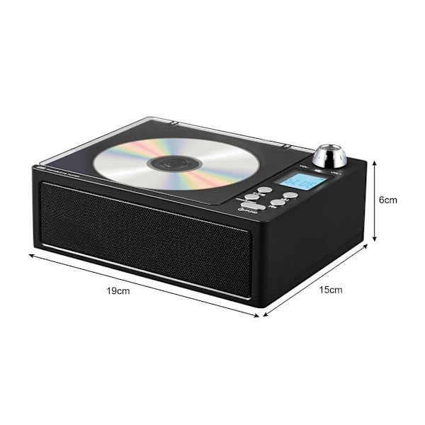 CD Bluetooth-spelare med integrerad FM-radio stöder USB/TF-kortuppspelning