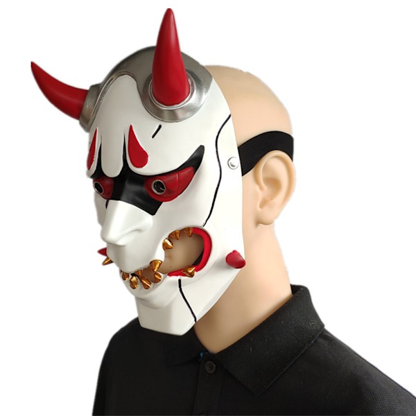 Game Genji Devil Cosplay Maske Unisex Halloween Full Face Headgear Masken Weihnachtsgeschenk