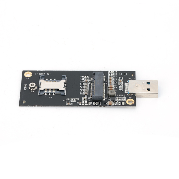 (M.2) KEY B - USB3.0 -sovitinkortti M.2 -korttimoduulilevy SIM-korttipaikalla