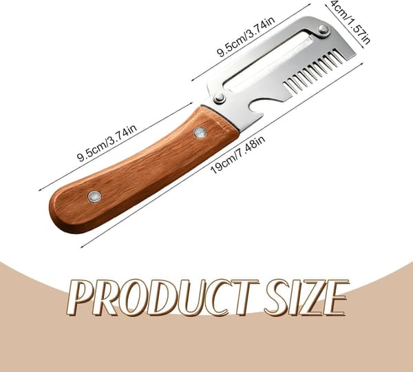 Multifunctional Peeler – Stainless Steel Blade + Bottle Opener – For Kitchen, Fruit and Vegetable Preparation