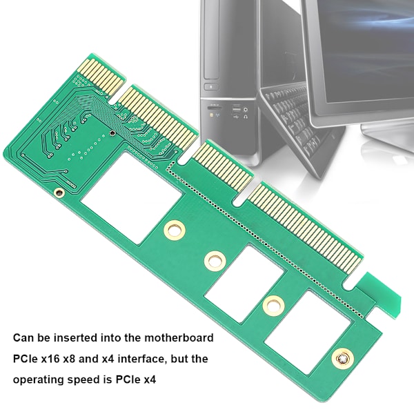 Adapter Överföring Expansionskort PCIE 3.0 x4 x8 x16 till NVME M.2 NVMe SSD Grön ABS