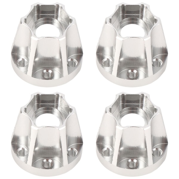 4 stk. 1.9-tommers Sølv Hjul Hex Hub i Aluminiumlegering Passer for SCX10 1/10 RC Bilmodell 20mm