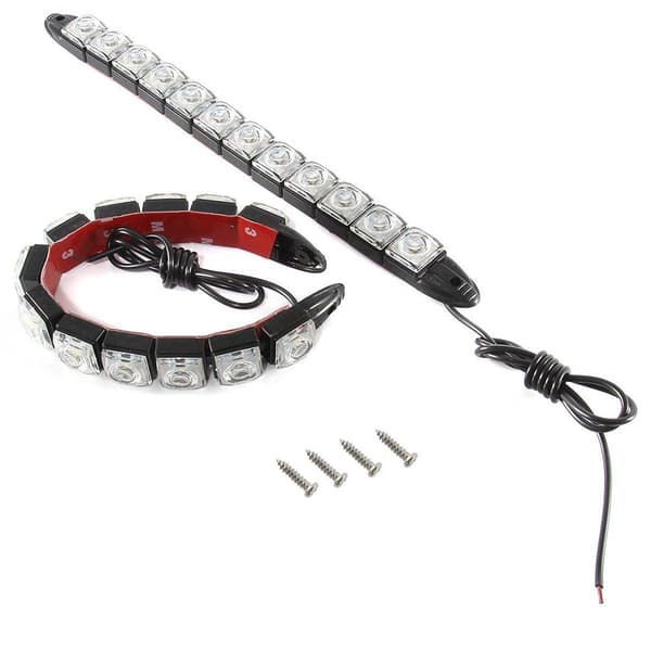 2 st Universal 12 LED DRL Flexibla Bil Dagsljus Körning Dagsljus Dimljus