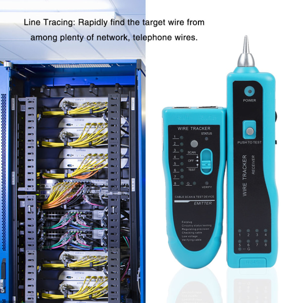 Håndholdt Hurtig LAN Netværkskabel Tester Linje Finder Wire Tracker Værktøj #2 (lyseblå)