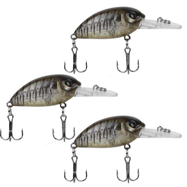 3 stk. 6 cm/5 g Dykning 3D Øjne Lokkemad Kunstig Simulation Livagtig Agnfiskeri Tackle 6#