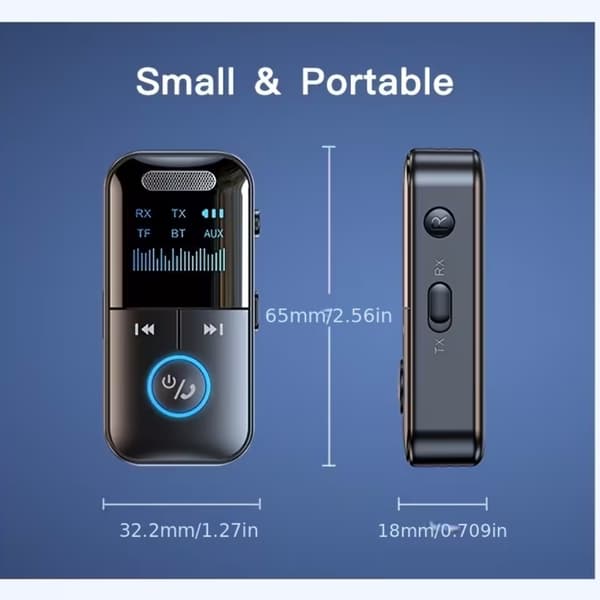 Bluetooth 5.4 Audio Transmitter og Modtager, 4-i-1 Trådløs Transmitter Adapter, 5.4 Trådløs Audio Adapter