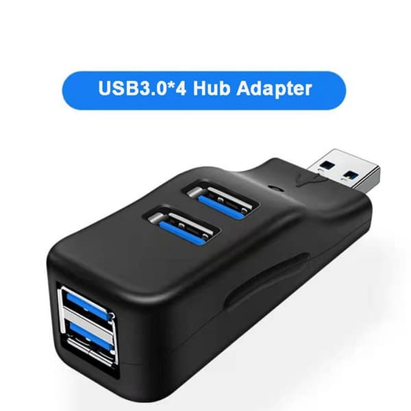 USB 3.0-hub, USB-hubadapter, 4 porte til USB 3.0, mini USB A-portudvider
