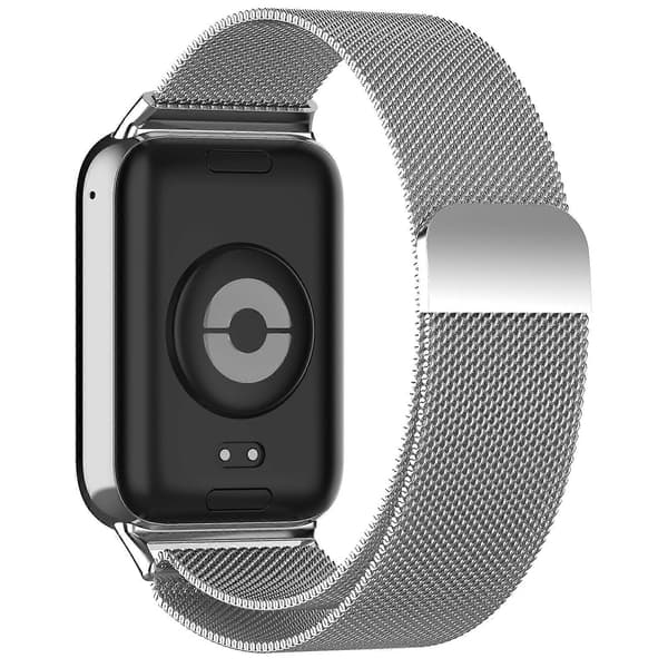 Milan magnetisk stålnetrem kompatibel med Xiaomi Smart Band 9 Pro / 8 Pro Silver