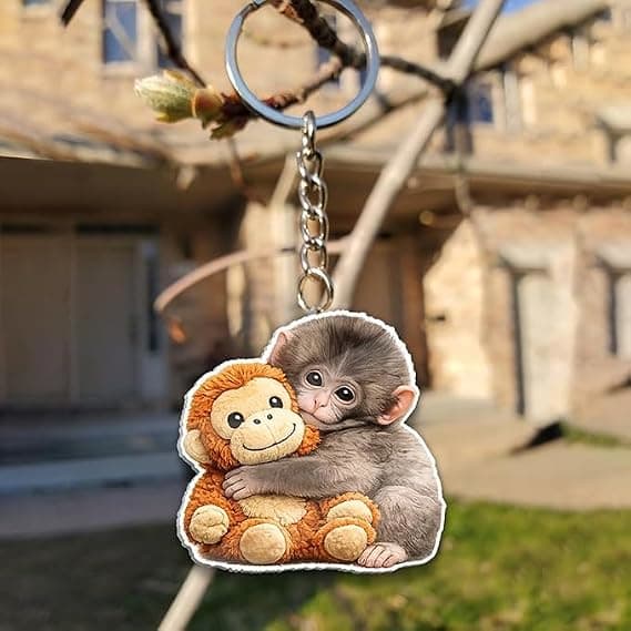 Small Monkey Pocket Card – Acrylic Keychain (Single)