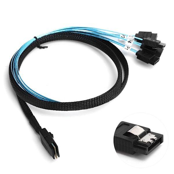 Mini SAS 36Pin Uros SFF‑8087 - 4 SATA 7Pin Naaras Kaapeli Mini SAS Isäntä Sisäinen Kaapeli
