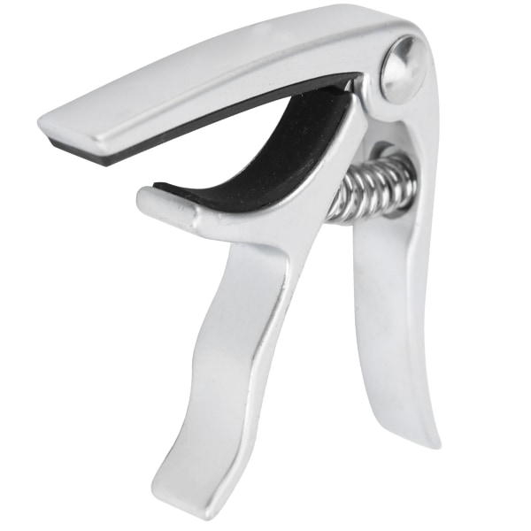 CP‑08 Sink Alloy og Silikon Lett Gitar Ukulele Capo Musikkinstrument Tilbehør Matt Sølv