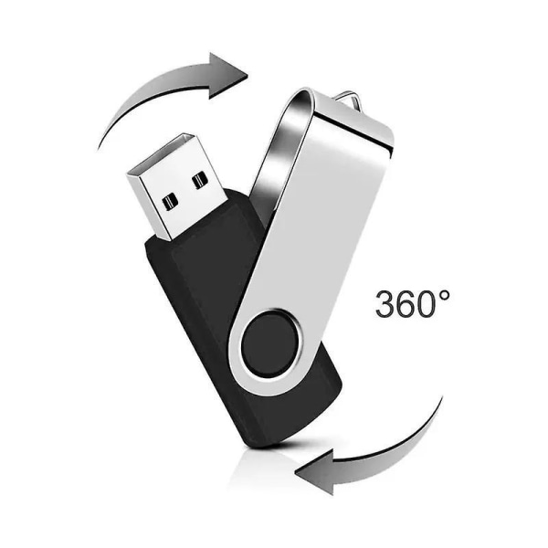Svart USB-nøkkel - 32 GB lagringsplass - One Pack Flash Drive - USB 2.0 Memory Stick