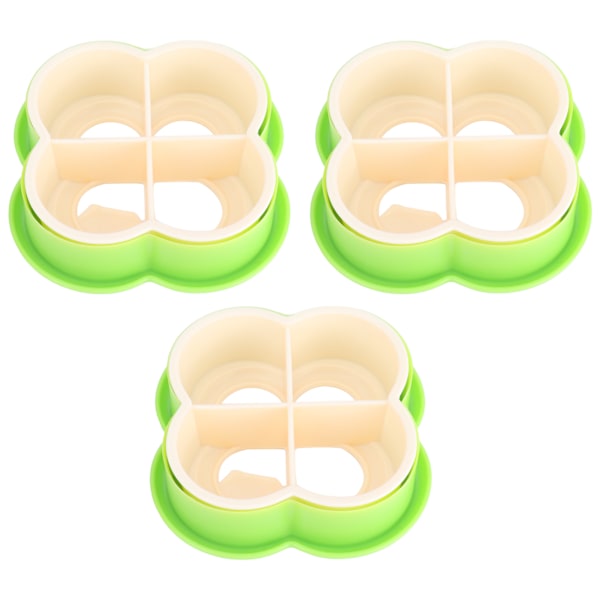 3-pack Smörgåsskärare 4-bladig Form Brödform Sushi Tillverkningsverktyg för Hemmakök