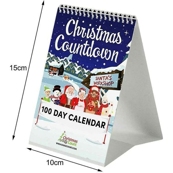 100 dagars julnedräkningskalender 2022 Bli upphetsad inför julen Söt karaktär Specialdagars nedräkningskalender, hemmakontorsrum Säsongsdekorationer