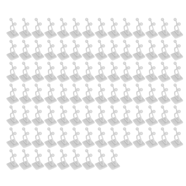 100 stk. Planteklatrevægbeslag Væg Vinstokke Fikseringsklemme Selvklæbende Grenbeslag Sikringsklemme Hvid