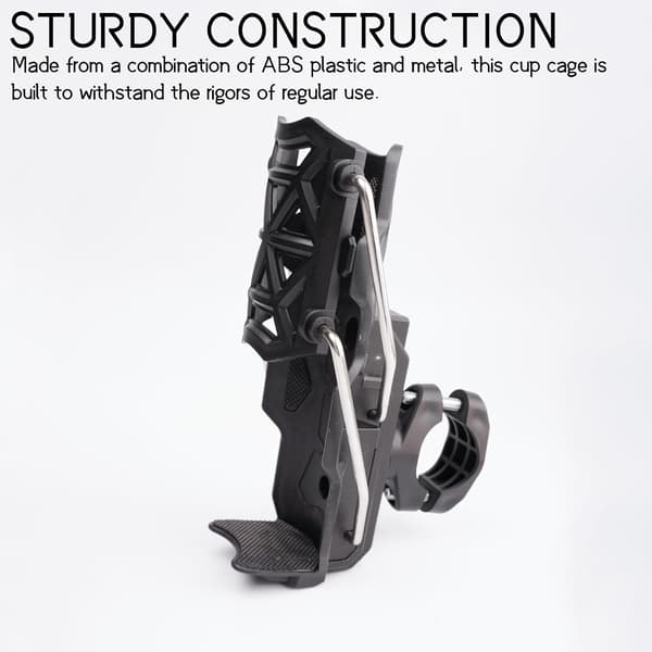 Rotating, Adjustable Cup Holder for E-bike Handlebars - Obsidian Black
