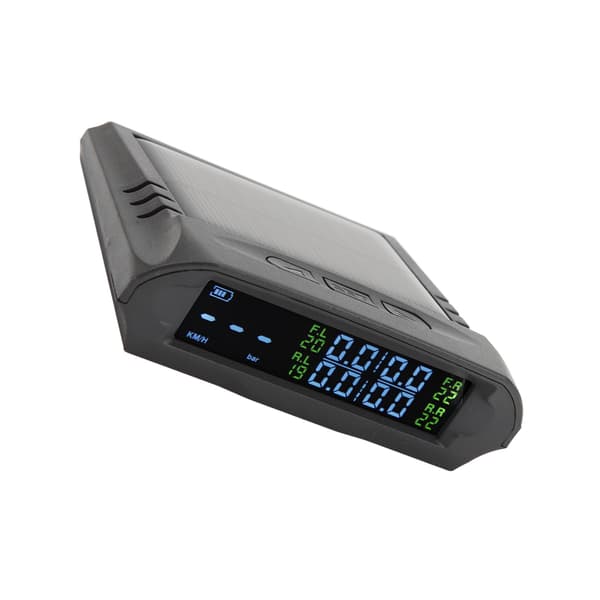Däcktrycksövervakningssystem LCD-display Trådlös Solenergi TPMS för Bil Husbil Trailer Lastbil SUV Pickup