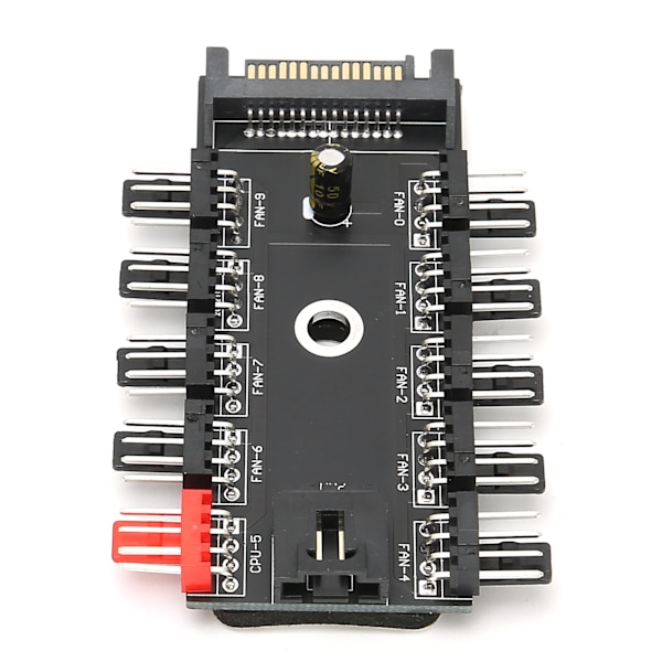 Fan Hub 4-Pin PWM Integreret Strømforsyningsadapterkabel 1 til 10 Splitter til CPU-køling SATA-port