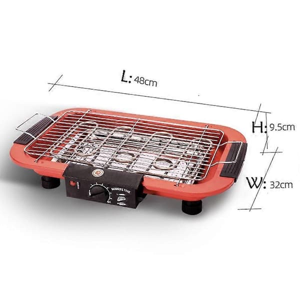 1800W elektrisk grill for hjemmebruk, EU-plugg Red EU Plug Red