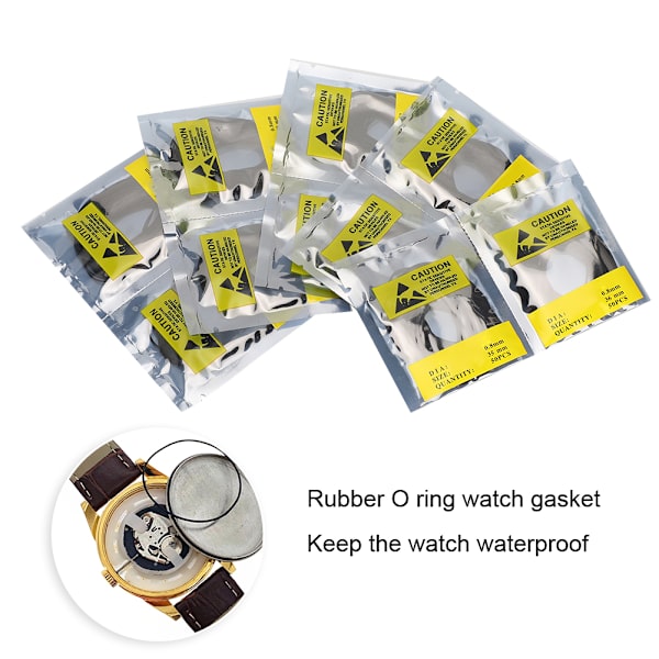 Vattentäta Runda Klockpackningar O-ring Brickor Klocktillbehör 0.8mm-XL (Tjock Typ)