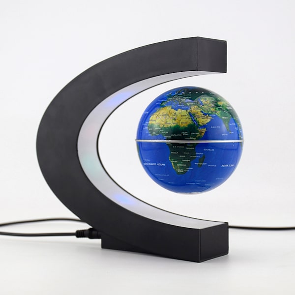Magnetisk Leviterande Glob Inbyggd LED Frostad Textur C Formad 3in 12V 1A Magnetisk Leviterande Glob Ornament för Leksak