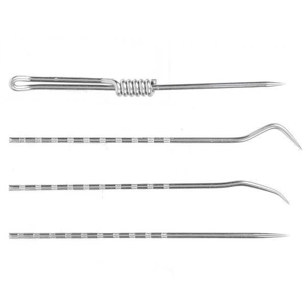 4 st/set Utomhus Metall Tandpetare Verktyg Förvaringslåda Bärbar Munvård Tandpetare
