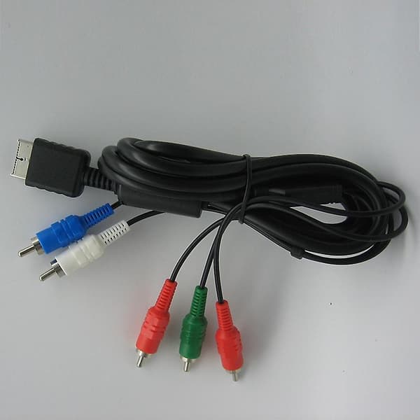 Ypbpr til Ps2/ps3/ps3 Slim Hdtv-klar Tv Hd-komponent Av-kabel 5-leder 6ft Sort
