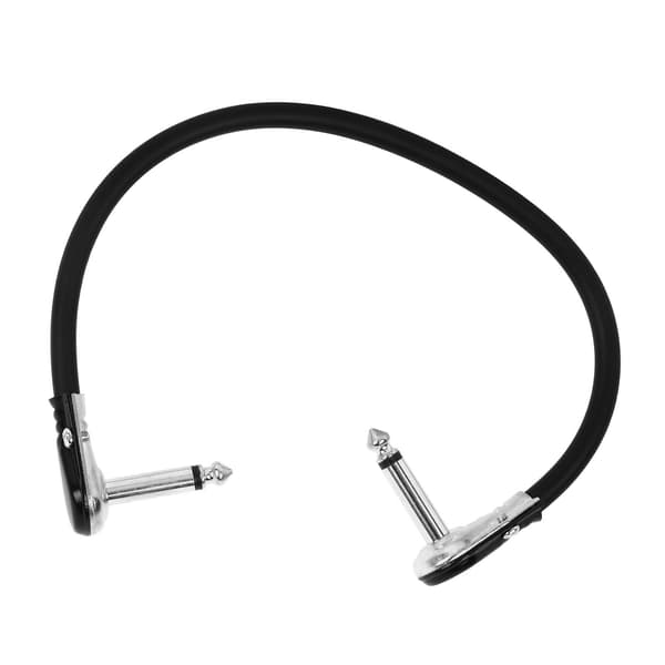 Gitarr Effektkabel PVC Anti Vindbrusreducering Portabel Gitarrpedal Sladd Patchkabel Platt Huvud Silver 30cm / 11.8in