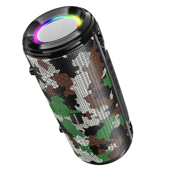 Camouflage Bærbar Bluetooth-høyttaler med 360 Stereo og TF-kortstøtte, ideell for fester og utendørs bruk