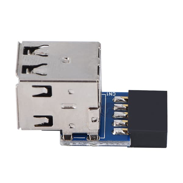 5 st USB2.0 moderkortskontakt 9Pin/10Pin Header till 2 USB2.0 A-portadapter (Typ A)