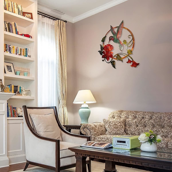 Brun metall fugl silhuett veggkunst for hjemmekontor dekorasjon