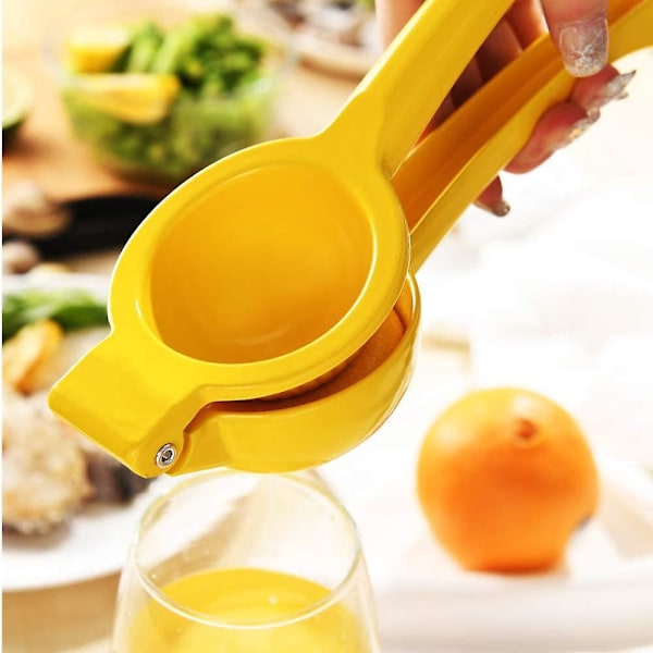 Håndholdt Citruspresser - Metal Citron Lime Squeezer (Gul)