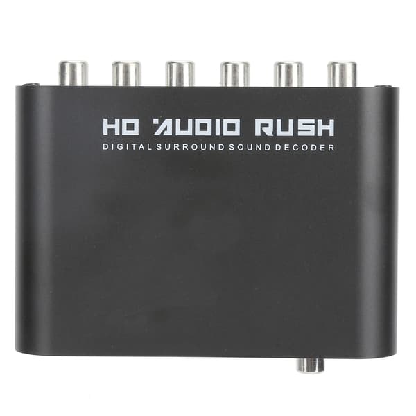 5.1CH DTS Dolby Konverter AC3 Audio Dekoder Digital Optisk Koaksial til Analog Audio for Hjemmekonsertsal Kino (HostUSB+Optisk Fiber)