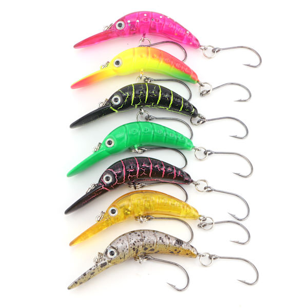 Fiskedrag Flytande Crankbaits Hårda Beten Konstgjorda Mini Minnow Gädda Abborre Öring Bete