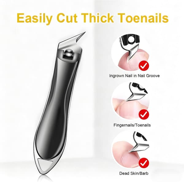 Electric Nail Clipper, 2026 Improved Nail Clipper Set, Includes an Automatic 2-in-1 Nail Clipper (with LED light & storage box), a Slanted, V White + Bbrown