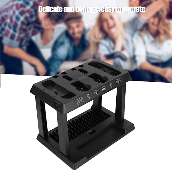 Multifunktionell ABS Laddningsstation Spelkort Förvaringsställ för Switch