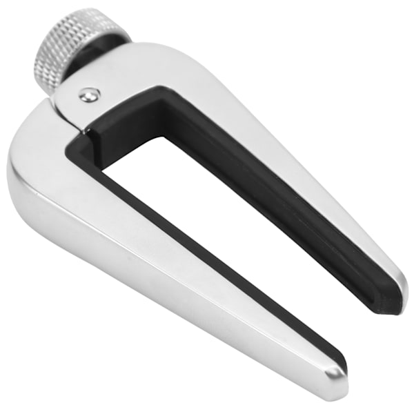 Zinklegering Akustisk Gitarr Capo Professionell Justerbar Silikonklämma för Bas Ukulele Violin Silver