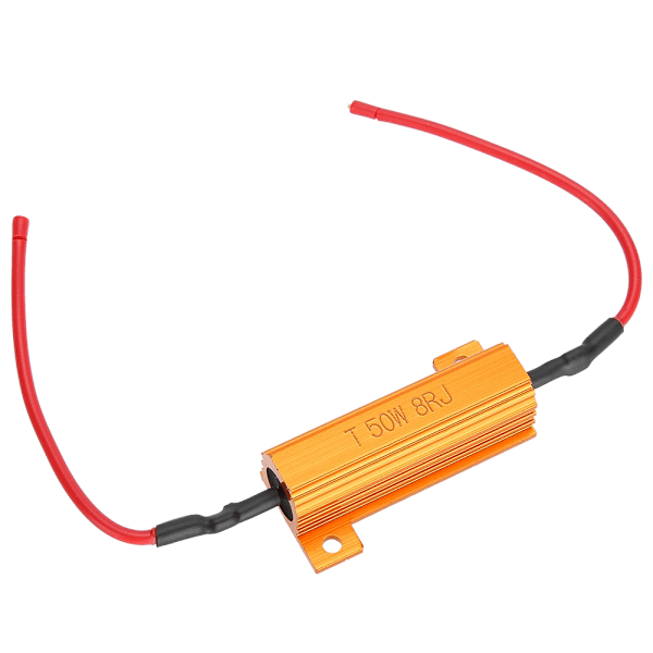 2 stk. 50W 8ohm Trådviklet Belastningsmodstand Dekoder Fix LED Pærer Hyper Flash Blinklys