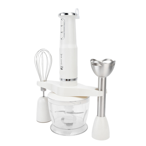Multifunktionell Handmixer 600W Elektrisk Omrörare Matberedare EU-kontakt 220V Vit